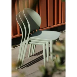 Housecraft Sjoerd Tuinstoelen Kunststof Beige - Set van 4