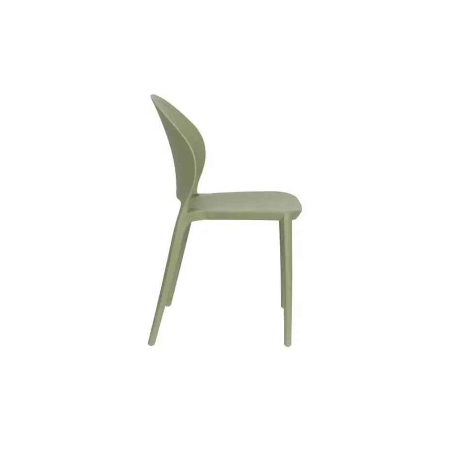 Housecraft Sjoerd Tuinstoelen Kunststof Groen - Set van 4