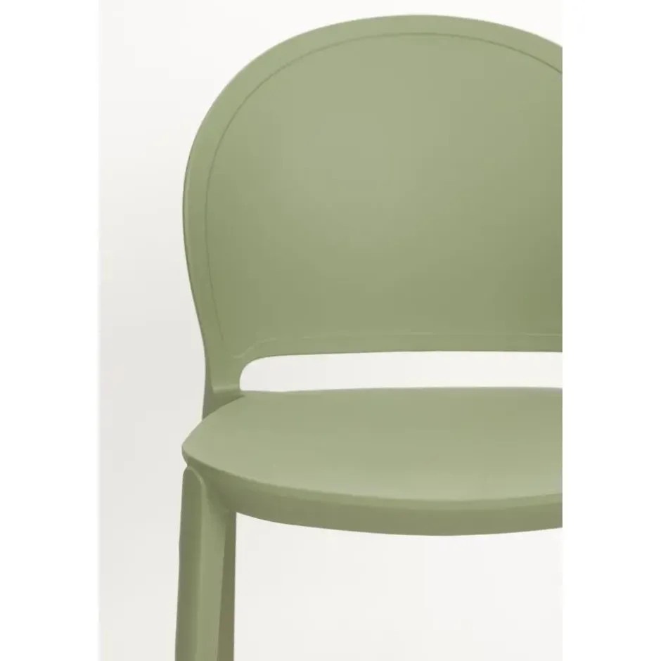 Housecraft Sjoerd Tuinstoelen Kunststof Groen - Set van 4
