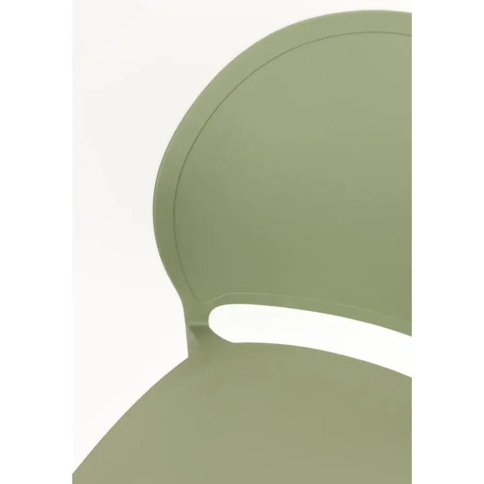 Housecraft Sjoerd Tuinstoelen Kunststof Groen - Set van 4