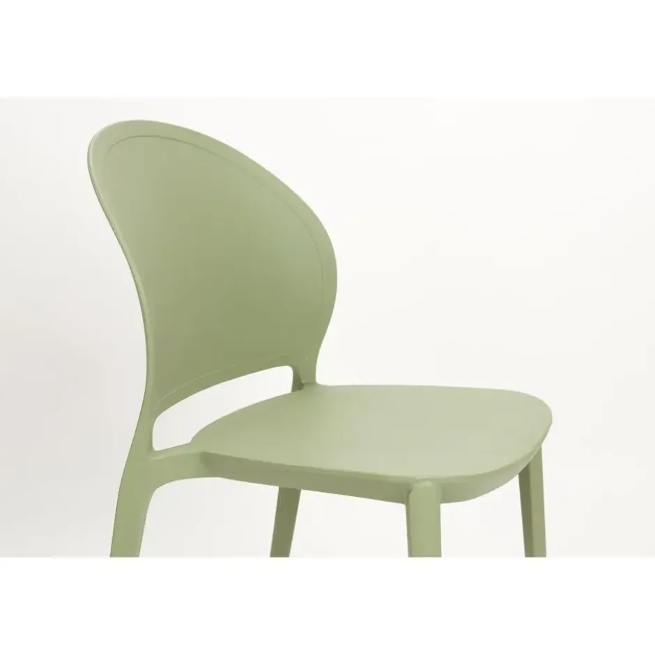 Housecraft Sjoerd Tuinstoelen Kunststof Groen - Set van 4