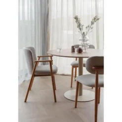 Housecraft Steven Eettafel Rond Beige