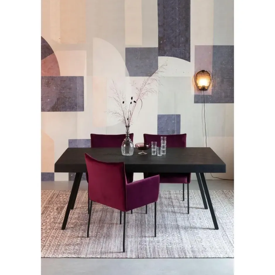 Housecraft Suri Eettafel 180x90 cm Hout Zwart
