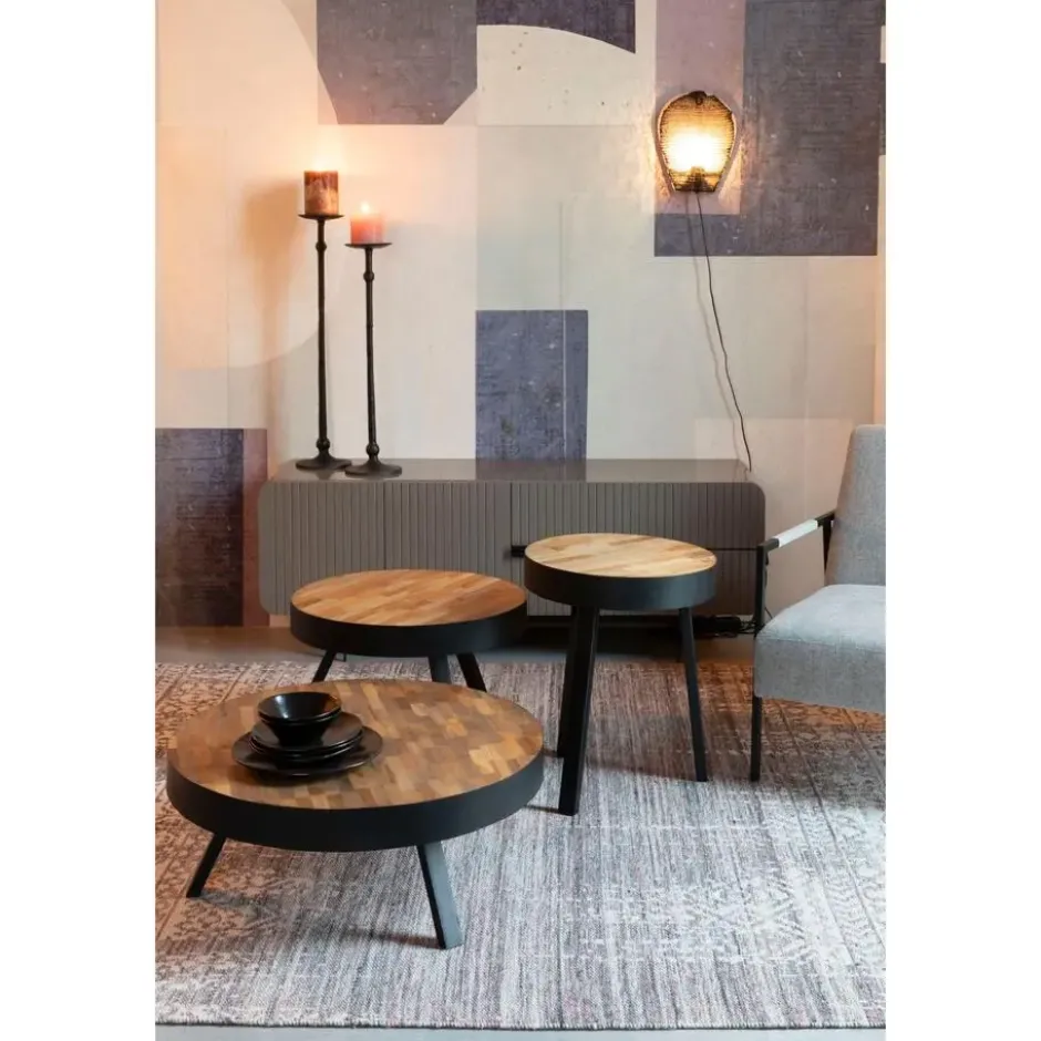 Housecraft Suri Salontafel Rond 70 cm Teakhout Bruin