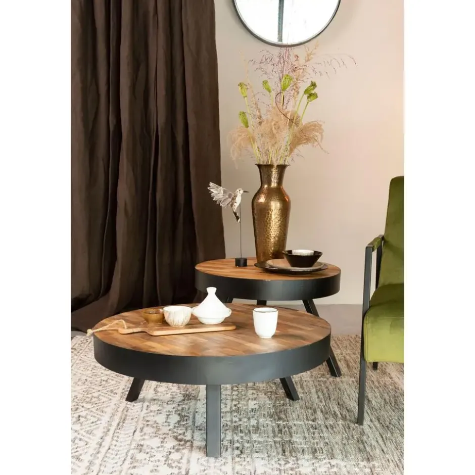Housecraft Suri Salontafel Rond 70 cm Teakhout Bruin