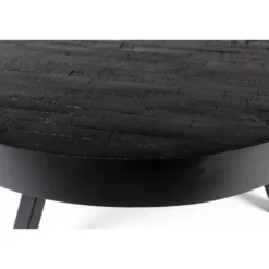 Housecraft Suri Salontafel Rond 70 cm Teakhout Zwart