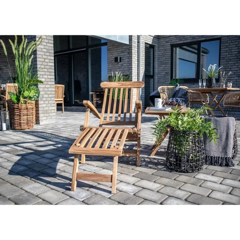 House Nordic Ligstoel Arrecife Teakhout Verstelbaar