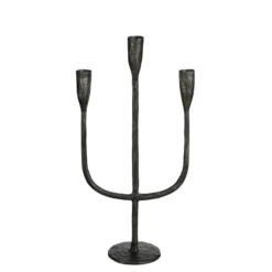 House of Seasons Stretto Kandelaar - L21 x B9,5 x H40,5 cm - Zwart