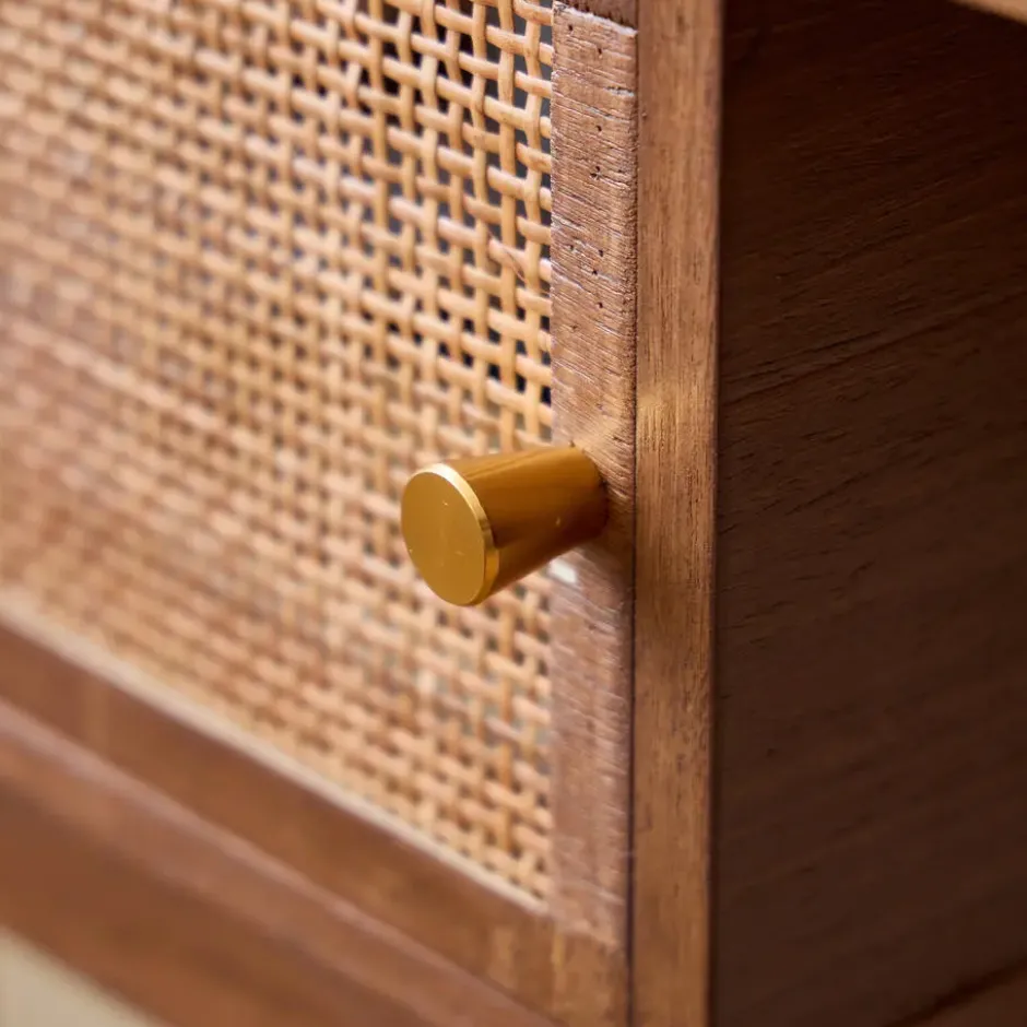 Houten Bureau met 2 Deuren