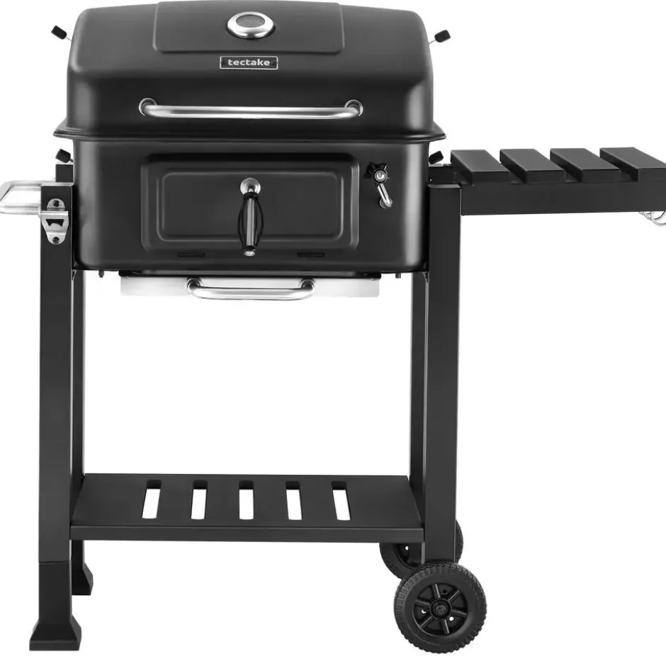 Houtskoolbarbecue - Verchroomd Grillrooster - Inklapbaar Zijrek - 110x64x104cm