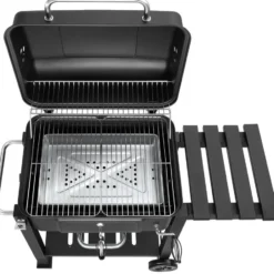 Houtskoolbarbecue - Verchroomd Grillrooster - Inklapbaar Zijrek - 110x64x104cm