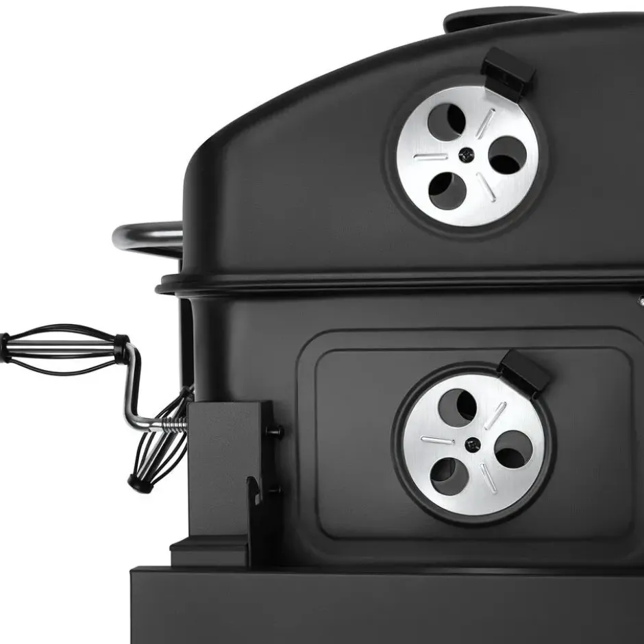 Houtskoolbarbecue - Verchroomd Grillrooster - Inklapbaar Zijrek - 110x64x104cm
