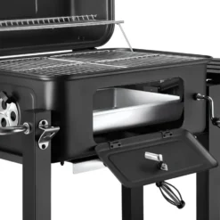 Houtskoolbarbecue - Verchroomd Grillrooster - Inklapbaar Zijrek - 110x64x104cm