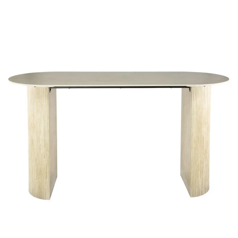Hoyz Collection - Bartafel Romano Arch Plat Ovaal 180cm - Keramiek Travertin