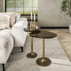 Hoyz Collection - Bijzettafel Eclipse L - Goud Antiek Finish