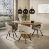 Hoyz Collection - Eettafel Wave Centro Deens Ovaal 180cm - Massief Mango Zand