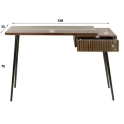 Hoyz Collection - Hal-kaptafel Carve 1 Lade - Massief Acacia Bruin