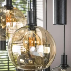 Hoyz Collection - Hanglamp Sfera Tricolore 5+4-lichts - Artic Zwart
