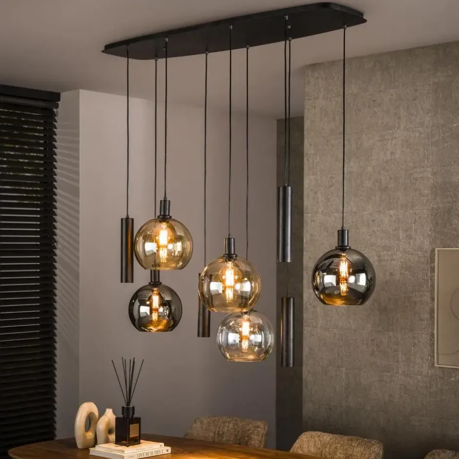 Hoyz Collection - Hanglamp Sfera Tricolore 5+4-lichts - Artic Zwart