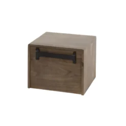 Hoyz Collection - Nachtkastje Carve Zwevend 1 Lade - Massief Acacia Bruin