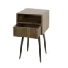 Hoyz Collection - Nachtkastje Carve 1 Lade - Massief Acacia Bruin