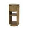 Hoyz Collection - Nachtkastje Wave XS Rond 1 Lade - Massief Mango Zand