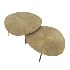 Hoyz Collection - Salontafel Set-2 Organisch Ray - Brons/Goud Metaal
