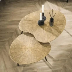 Hoyz Collection - Salontafel Set-2 Niervormig Ray - Brons/Goud Metaal