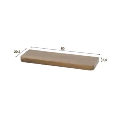 Hoyz Collection - Wandplank Carve 60cm - Massief Acacia Bruin