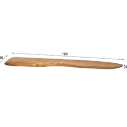 Hoyz Collection - Wandplank 120cm Organic - Massief Acacia Naturel