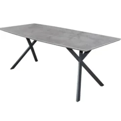 Hoyz - Industriele Eetkamertafel - Ovaal Blad - Zwart Frame