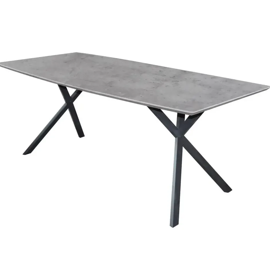 Hoyz - Industriele Eetkamertafel - Ovaal Blad - Zwart Frame