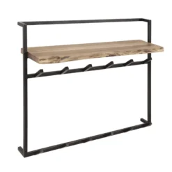 Hoyz - Kapstok Air Solid - 12 Haken - Massief Acaciahout - 100x30x80