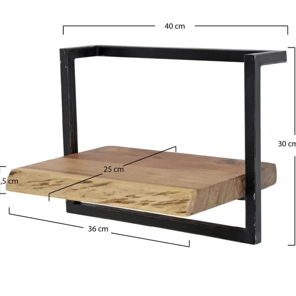 Hoyz - Wandplank Edge - 40cm - Acaciahout