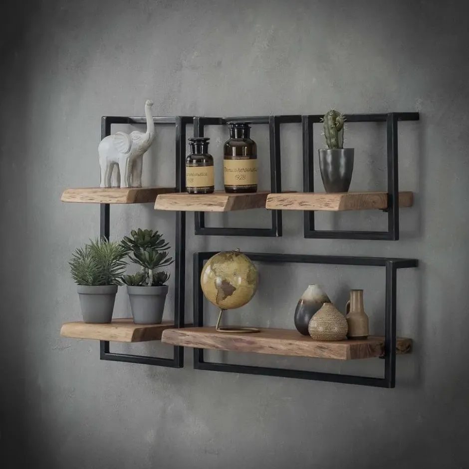 Hoyz - Wandplank Edge - 65cm - Acaciahout
