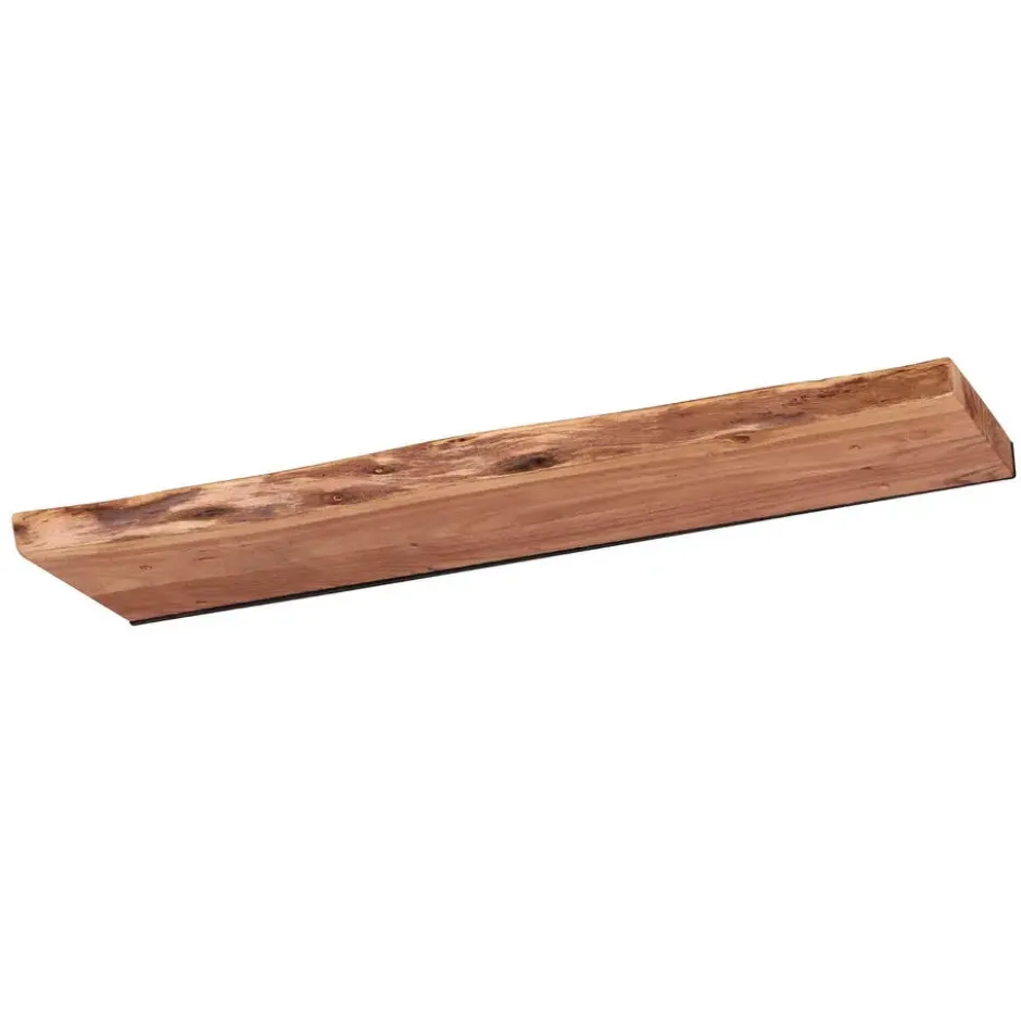 Hoyz - Wandplank Edge - 90cm Breed - Acaciahout - Bruin