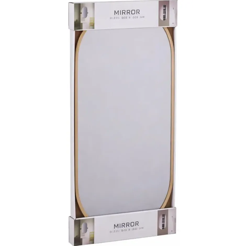 H&S Collection Spiegel Florence - 60 x 30 cm - aluminium - goud