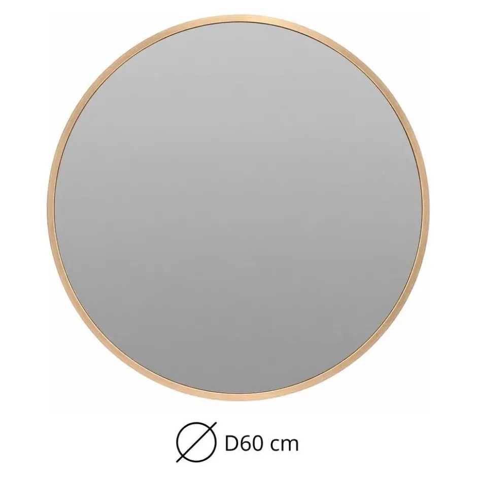 H&S Collection Spiegel Florence - D60 cm - aluminium - goud