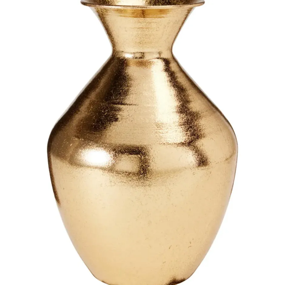 H&S Collection Vaas - goud - H37 x D25 cm - metaal - bloemenvaas