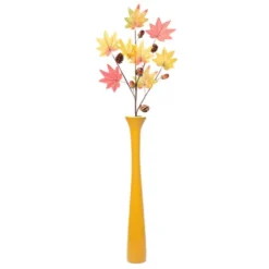 H&S Kunst herfsttak decoratie - 60 cm - steel met Esdoorn bladeren