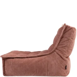icon - Dolce Lounge Zitzak - Ligstoel - Ribfluweel Fauteuil - Oud roze