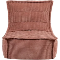 icon - Dolce Lounge Zitzak - Ligstoel - Ribfluweel Fauteuil - Oud roze