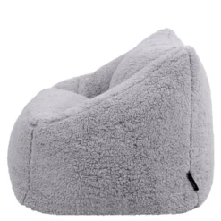 icon Kindersitzakken Teddybeer - Fleece Zitzak - Grijs