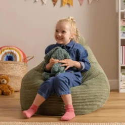 icon Kinderzitzakken Dalton - Corduroy Zitzak - Saliegroen