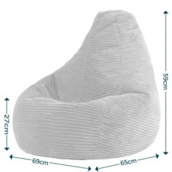 icon Kinderzitzakken Dalton - Corduroy Zitzak - Geel