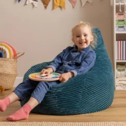 icon Kinderzitzakken Dalton - Corduroy Zitzak - Blauwgroen