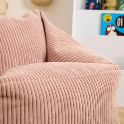 icon Kinderzitzakken Morgan - Corduroy Zitzak met Vulling - Oud roze