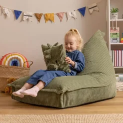 icon - Kinderzitzak Stoel Dino - Ribfluweel - Groen