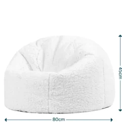 icon - Kingston Kinderzitzak Stoel - Fluffy Pluche Teddy - Oud roze