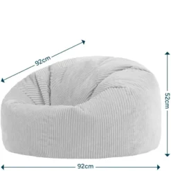 icon - Kingston XL Zitzak Fauteuil - Ribfluweel - Beige